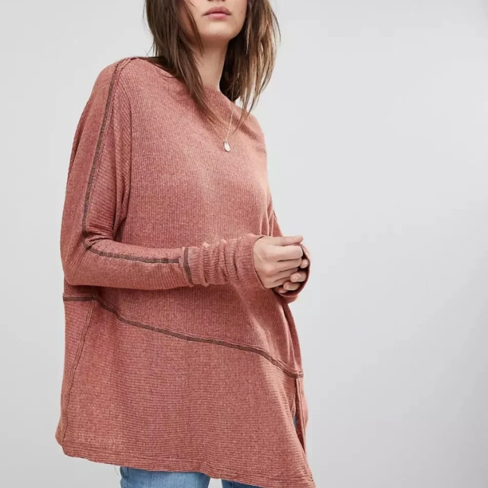 Free People London Town Thermal Long Sleeved Top in copper size medium - Picture 1 of 6